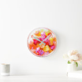 Ribbensnoeppot schattige kleurige snoepjes ronde klok (Huis)