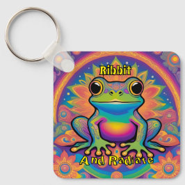 Ribbit and Radiate Frog beroemd gemaakt door Boho  Sleutelhanger