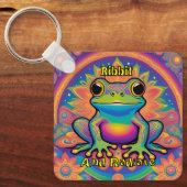 Ribbit and Radiate Frog beroemd gemaakt door Boho  Sleutelhanger (Voorkant)