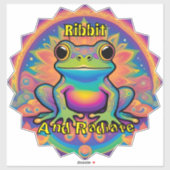 Ribbit and Radiate Frog beroemd gemaakt door Boho  Sticker (Vel)