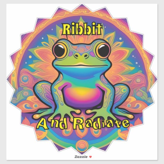 Ribbit and Radiate Frog beroemd gemaakt door Boho  Sticker (Vel)