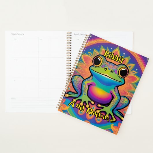 Ribbit en straal Boho Frog - Psychedelische Vibes Planner (Display)