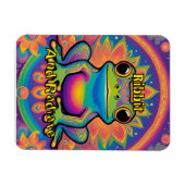 Ribbit en stralen Boho Frog Groovy Vibes uit Magneet (Horizontaal)
