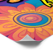 Ribbit en stralen Boho Frog Groovy Vibes uit Poster (Hoek)