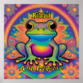 Ribbit en stralen Boho Frog Groovy Vibes uit Poster (Voorkant)