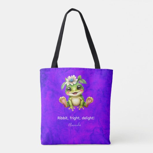 Ribbit Fright Delight Halloween Frog Tote Bag (Achterkant)