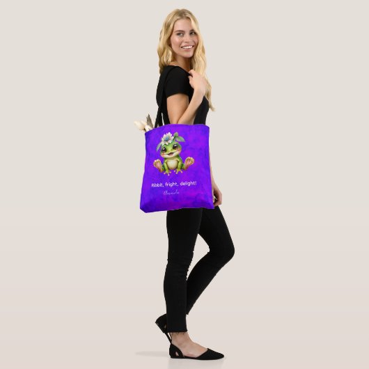 Ribbit Fright Delight Halloween Frog Tote Bag (Op model)