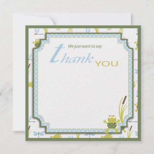 Ribbit Frog en Dragonfly Bedankt (Achterkant)