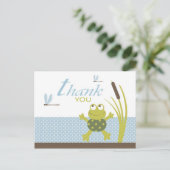 Ribbit Frog en Dragonfly Dank je wel Briefkaart (Staand voorkant)