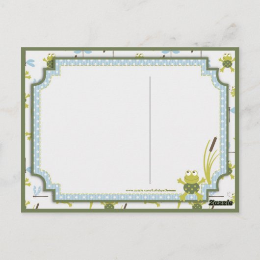 Ribbit Frog en Dragonfly Dank je wel Briefkaart (Achterkant)