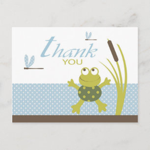 Ribbit Frog en Dragonfly Dank je wel Briefkaart
