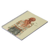 Ribbit Kikker Rode Kop Vrouwelijk Notitieboek (Linkerzijde)
