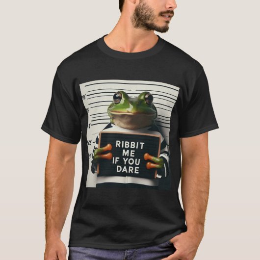 Ribbit Mugshot Frog T-shirt (Voorkant)
