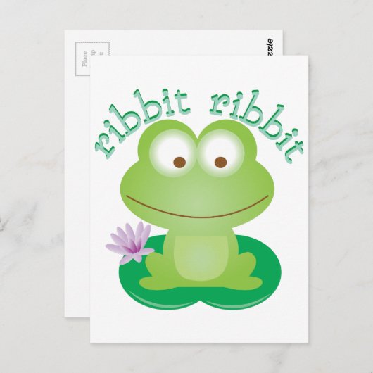 Ribbit Ribbit Briefkaart (Voorkant / Achterkant)