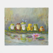 Ribbit Rivier Fleece Deken (Voorkant (Horizontaal))