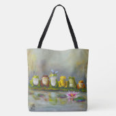Ribbit Rivier - Geschilderde Boodschappentas Tote Bag (Achterkant)
