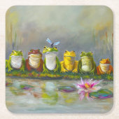 Ribbit Rivier Kartonnen Onderzetters (Voorkant)
