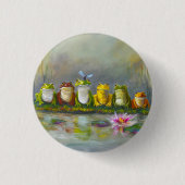 Ribbit Rivier Ronde Button 3,2 Cm (Voorkant)