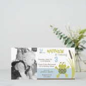 Ribbit Swimming Frog Birthday Invitation PC (Staand voorkant)