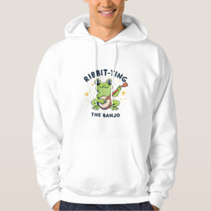 Ribbit-ting de Banjo, Schattige Frog Playing Muzie Hoodie