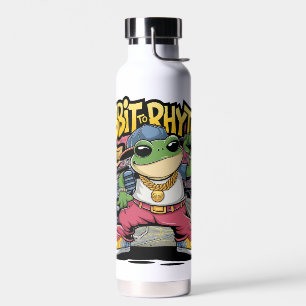 Ribbit to Rhythm beroemd gemaakt door Funny Hip-Ho Waterfles