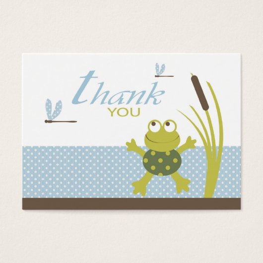 Ribbit TY Favor Tag B2 Visitekaartjes (Voorkant)