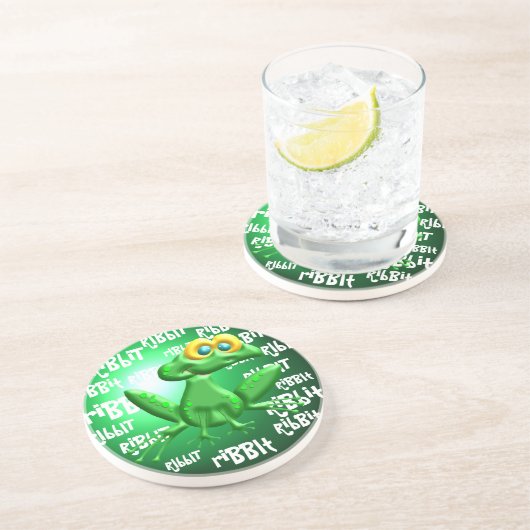 Ribbit! Zandsteen Onderzetter (Zijkant)