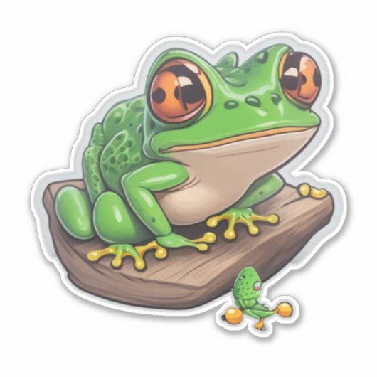 Ribbiting Stickers voor Frog Aficionados (Voorkant)