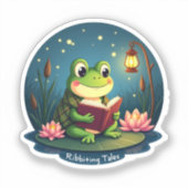 Ribbiting Tales - Schattigee kikker Sticker (Voorkant)