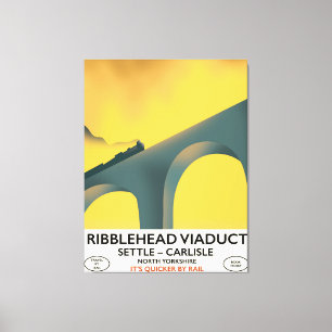 Ribblehead Viaduct Yorkshire locomotief Canvas Afdruk