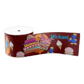 Ribbon, #4 Birthday Ribbon, Happy 4th Birthday Grosgrain Lint (Spoel)