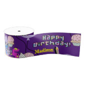 Ribbon, #5 Happy 5th Birthday Ribbon Grosgrain Lint (Spoel)