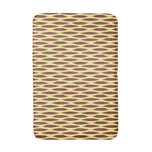 Ribbon-afdruk halverwege de eeuw - bruin en goud badmat (Voorkant Verticaal)