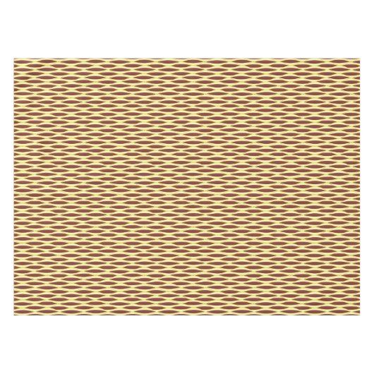 Ribbon-afdruk halverwege de eeuw - bruin en goud tafelkleed (Voorkant (Horizontaal))