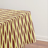 Ribbon-afdruk halverwege de eeuw - bruin en goud tafelkleed (Voorbeeld)