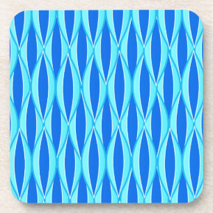 Ribbon-afdruk halverwege de eeuw - tinten blauw bier onderzetter