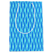 Ribbon-afdruk halverwege de eeuw - tinten blauw medium cadeauzakje (Voorkant)