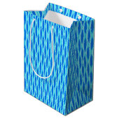Ribbon-afdruk halverwege de eeuw - tinten blauw medium cadeauzakje (Achterkant Gekanteld)