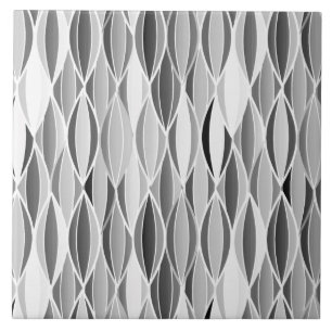 Ribbon-afdruk halverwege de eeuw - tinten grijs/gr tegeltje