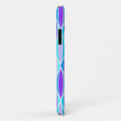 Ribbon-afdruk halverwege de eeuw - violet en aqua Case-Mate iPhone case (Achterkant/rechts)