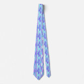 Ribbon-afdruk halverwege de eeuw - violet en aqua stropdas (Voorkant)