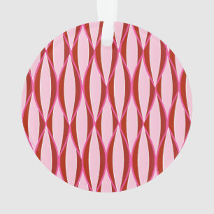 Ribbon-afdruk uit de midden van de eeuw - roze en ornament
