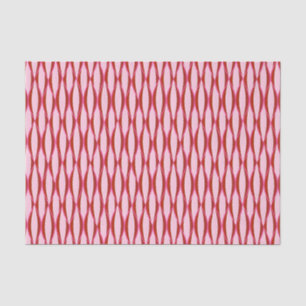 Ribbon-afdruk uit de midden van de eeuw - roze en tissuepapier
