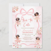 Ribbon Afrikaanse Ballerina Twee Tu Leuke Verjaard Kaart (Voorkant)