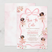 Ribbon Afrikaanse Ballerina Twee Tu Leuke Verjaard Kaart (Voorkant / Achterkant)