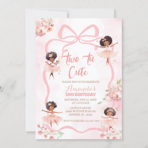 Ribbon Afrikaanse Ballerina Twee Tu Leuke Verjaard Kaart