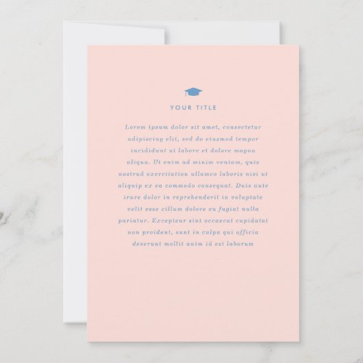 Ribbon Afstudeerder Arch Foto Afstuderen Aankondiging (Achterkant)