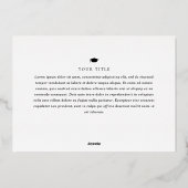 Ribbon Afstuderen Classic Photo Afstuderen Folie Uitnodiging (Achterkant)