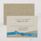 Ribbon and Burlap Response-Kaart RSVP Kaartje (Voorkant / Achterkant)