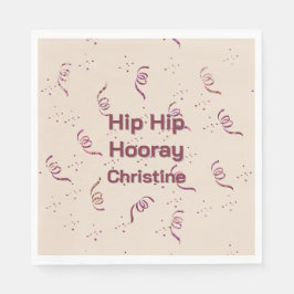 Ribbon and Confetti Silhouette Birthday Pattern Servet